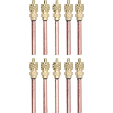 Lot de 10 clapets anti-retour en laiton 1/4 SAE pour le remplissage des climatiseurs (1/5)