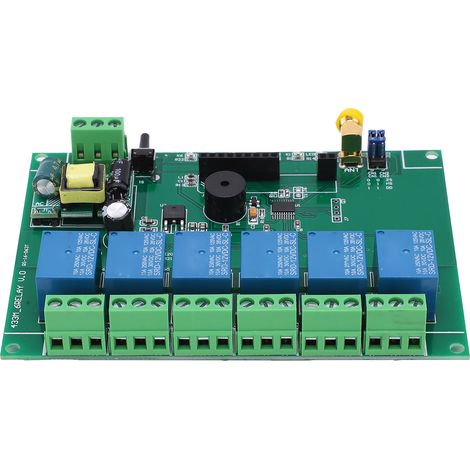 Relaisplatine mit 6 Kanälen, RF-Fernsteuerungs-Relaismodul für die Schalterindustrie, 110–240 V (1/5)
