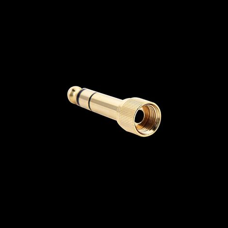 Vergoldeter 6,35-mm-Stecker auf 3,5-mm-Buchse Zweikanal-Klinkenadapter mit 6,5-mm-auf-3,5-mm-Innengewinde. (1/5)