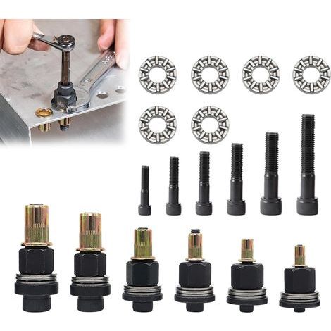 Ensemble D'Outils De Rivetage Manuel 6 PièCes, Pince à Rivets Jeu De Rivets Pour Outil D'éCrou De Rivet M3 M4 M5 M6 M8 M10 Outil D'éCrous De Rivet Manuel Accessoires De Machine à Riveter Manuelle (1/5)