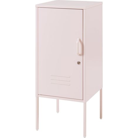 Comodino comodino cassettiera mobile contenitore 82 x 35 x 35 cm acciaio rosa 030011009