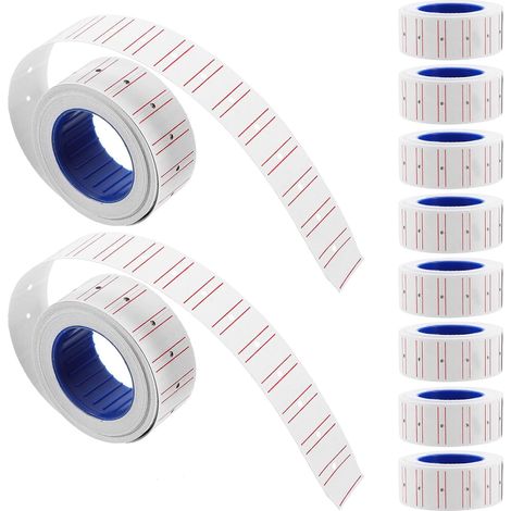 10 rouleaux Papier Étiquette Prix pour Étiqueteuse Supermarché Étiquettes par Rouleau Compatible Magasin Bureau et Lisible (1/5)