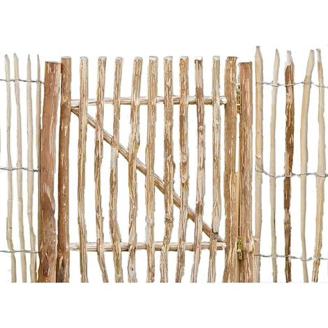 Staketenzauntor Berg-Haselnuss H 90xB100 cm, 7-8cm L.-Abstand (1/3)