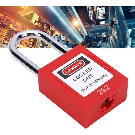Les cadenas de sécurité industriels pour la maintenance d'arrêt et l'isolation énergétique conviennent au verrouillage et à l'étiquetage des équipements de canalisation et des équipements électriques. (1/5)