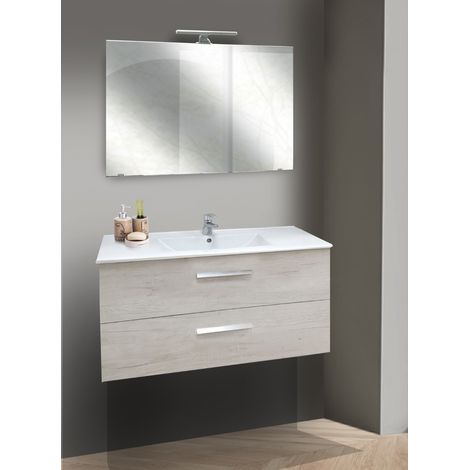 BAGNO COMPLETO MOD. ANGELA CM 100 QUERCIA BIANCA (1/5)