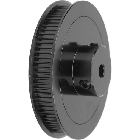 Poulie de distribution synchrone 80 dents 5 mm GT2 en acier allié pour imprimante 3D et tour CNC, noire (1/5)