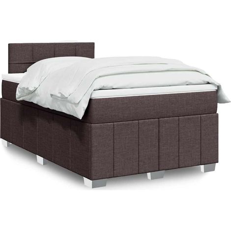 Boxspringbett mit Matratze Dunkelbraun 120x200 cm Stoff (1/5)