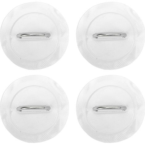 4 Pièces Anneau D Fixation Inflatable Bateau Patch PVC Marine Durable Boucle Acier Inox (Blanc) (1/5)