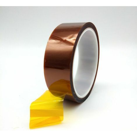 Ruban adhésif isolant Haute Temperature Ruban Adhésif Polyimide Haute Température Résistant à la Chaleur 8mm × 33m (1/5)