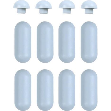 8 Pièces Tampon Universel pour Siège de Toilette Universel Chocs Kit de Tampon Abattant WC Plastique Toilette Pare-chocs Remplacement (1/5)