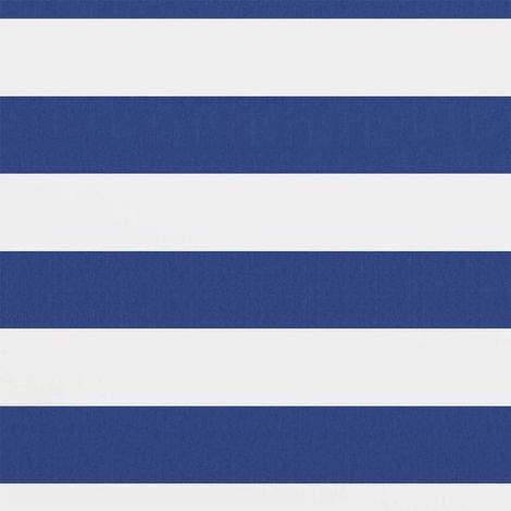 Brise-vue de balcon 90 x 300 cm en tissu Oxford, rayé bleu et blanc, coupe-vent et imperméable, avec œillets en aluminium et 12 m de corde (1/5)