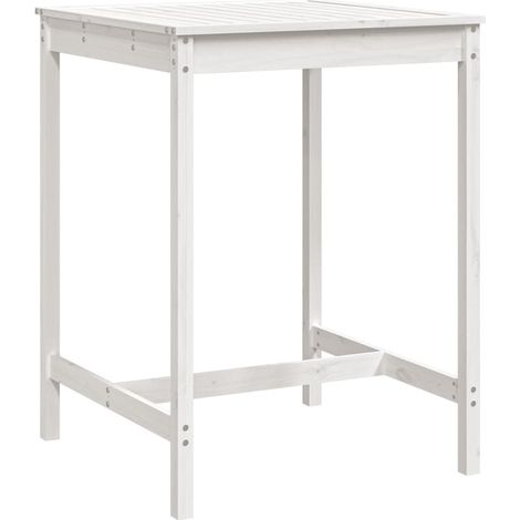 Maison Exclusive - Gartentisch Weiß 82,5x82,5x110 cm Massivholz K