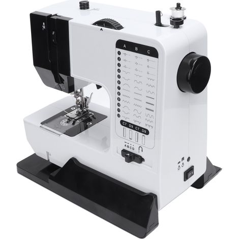 Machine à coudre mini portable, silencieuse et stable, multifonction pour maison, bureau, 100-240V prise UE, usage domestique. (1/5)