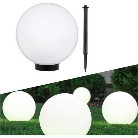 Lampe solaire LED pose libre lampe de jardin - balle (10x10blanc) (1/5)