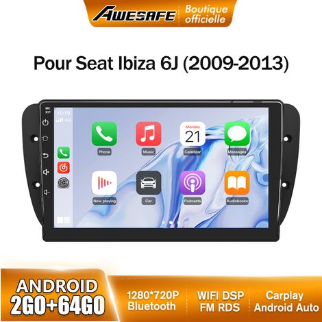 AWESAFE Autoradio Android 13 pour Seat Ibiza 6j (2009-2013) 2Go+64Go 9'' écran Tactile avec Carplay GPS Bluetooth Android Auto WiFi (1/5)