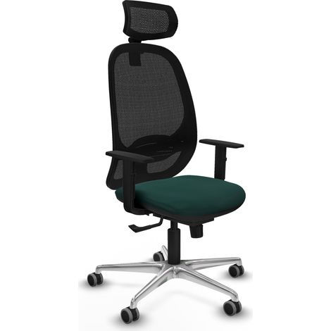 Silla de oficina piqueras y crespo Cilanco cuero sintético negro (1/2)