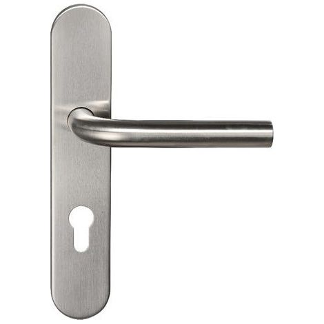 Poignée sur Plaques KLOSE besser en "L" CHANTAL  /  Inox 304.  Trou Cylindre