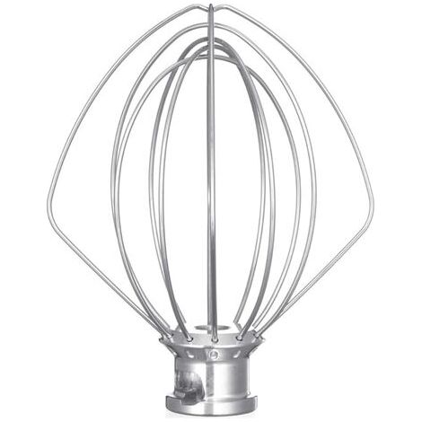 Fouet À Fils En Acier Inoxydable - Pour Robot Pâtissier Compatible KitchenAid - Modèles KK45SS KSM110 KSM103 KSM75 KSM95 KSM150PS KSM152PS KSM155GB K45 KSM100 KSM90 - 1 Pièce (1/5)