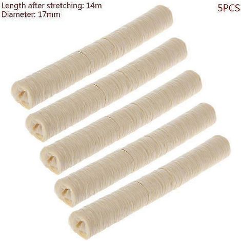 Packung mit 5 Naturkollagenhüllen (14 mm und 17 mm) für Würstchen, Hotdogs, Schinken, Räucherbraten und zum Selbermachen, beige (1/5)