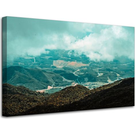 Stampa su tela "Paesaggio naturale di alta montagna" 80x50 cm