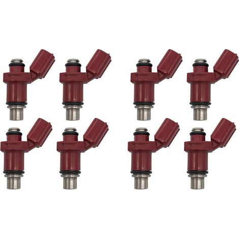 Juego de 8 boquillas de inyector de combustible 6D8-13761-00-00, apto para motores fueraborda F75 y F90 de 75 hp y 90 hp.
