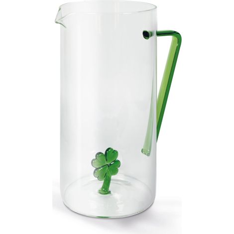 WD LifeStyle Caraffa Vetro Borosilicato Cc 1,2 Lt Decoro Quadrifoglio (1/3)