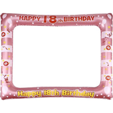 Aufblasbarer PVC-Geburtstagsfotorahmen (1 Stück), Party-Foto-Requisite (ab 18 Jahren). – 71 x 58 cm (1/4)