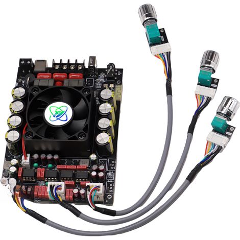 Amplificateur de puissance audio sans fil BT 52 220 W + 220 W, module d'amplification sonore portable, carte d'amplification pour haut-parleur et amplificateur de subwoofer haute puissance (1/5)