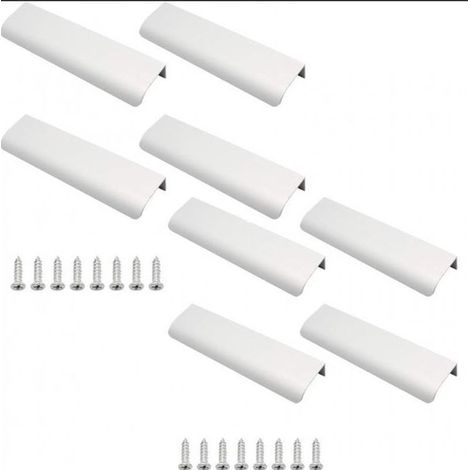 (15x4cm), Lot de 8 Poignée de Meuble Invisible en Alliage D'aluminium Pour Armoires de Cuisine, Salon (1/5)