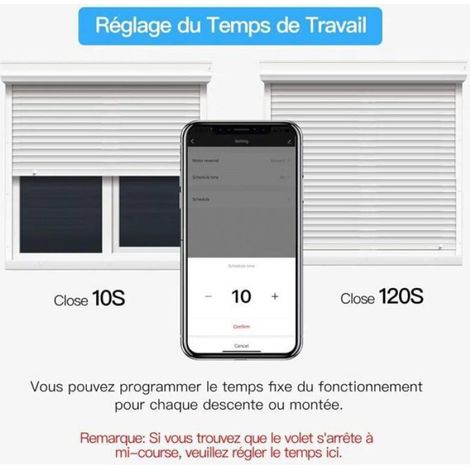 2x Interrupteur Volet Roulant, Commutateur WiFi, Panneau Verre Tactile, Compatible Alexa Google Home, Contrôle Smart Life (1/4)
