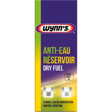 Additif carburant anti-eau pour réservoir diesel et essence – Élimine l'eau de condensation – Protège contre la rouille et la corrosion – 325 ml – Wynns