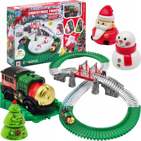 Flexible Gleise Weihnachtszug Polar Express Weihnachtsmann-Gleise 228 cm (1/5)
