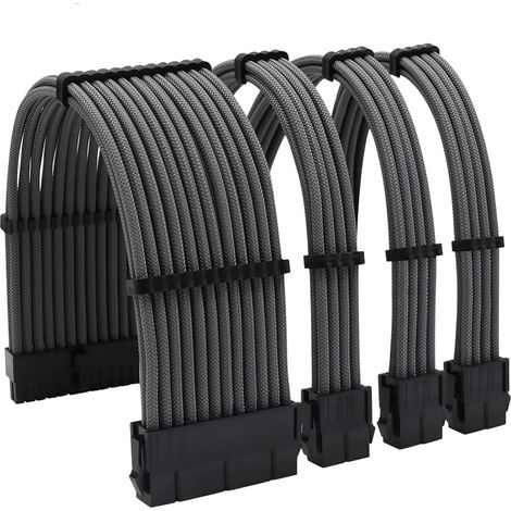 24 Piece Cable Combs, Cable Holder, Cable Organizer Comb Kit, Cable Management Kit, 24-Pin, 8-Pin, 6-Pin for Internal PC Office Home Black (1/5)