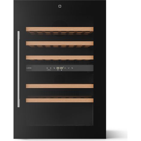Klarstein Illuminosa frigorífico empotrable para vino  Zone dual  Protección UV  143 litros  57 botellas  60 cm
