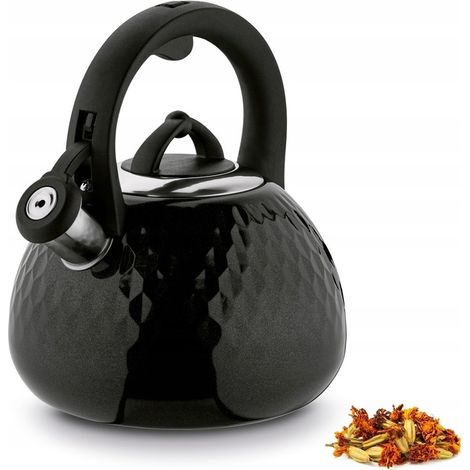 Gas-Induktionskocher, schwarz mit Pfeife, Konighoffer Malcolm, 2,5 l