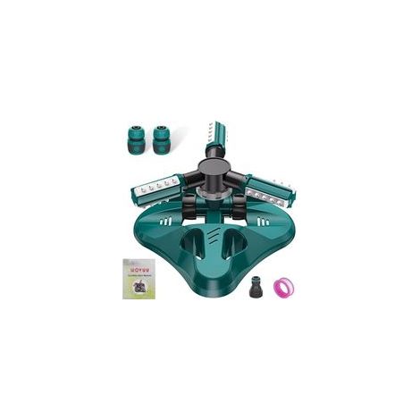 Gartensprenger, Rasensprenger der nächsten Generation, automatisches 360°-Drehbewässerungssystem, Gartenschlauchsprenger mit 36 integrierten Winkeldüsen (Blau) – 1 Stück – Crezuo