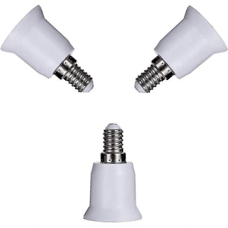 Lot de 2 adaptateurs de douille E14 vers E26/E27, convertisseur de vis pour culot d'ampoule (adaptateur E14 vers E26) (1/5)