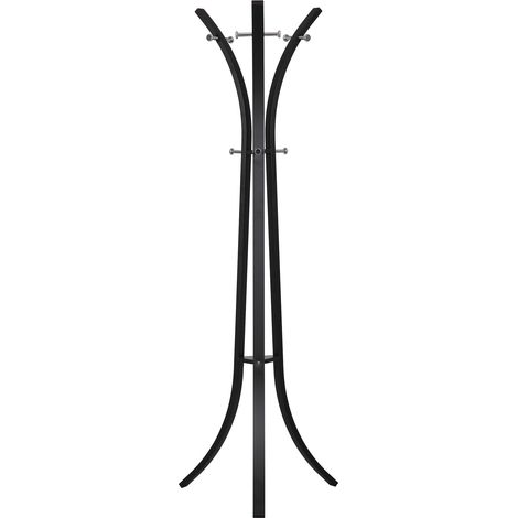 Porte manteau moderne 58x58x175 cm en acier noir