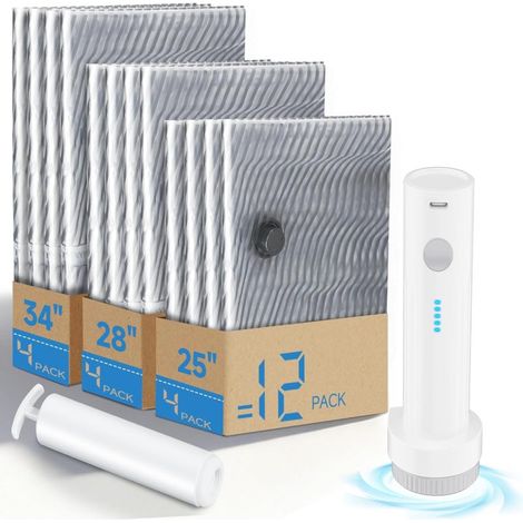 Vakuumkompressionsbeutel, inklusive elektrischer Pumpe, 3 Größen (5040, 6040, 6050cm)