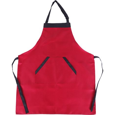Tablier de Cuisine Polyester Imperméable avec 2 Poches Ajustable Résistant à l'Eau et aux Taches pour Cuisson Bar (1/5)