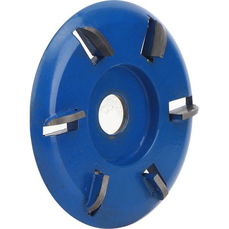 Outils électriques pour la sculpture sur bois, meuleuse d'angle, lame en acier tungstène, accessoire pelle, lame arquée à 6 dents, bleue