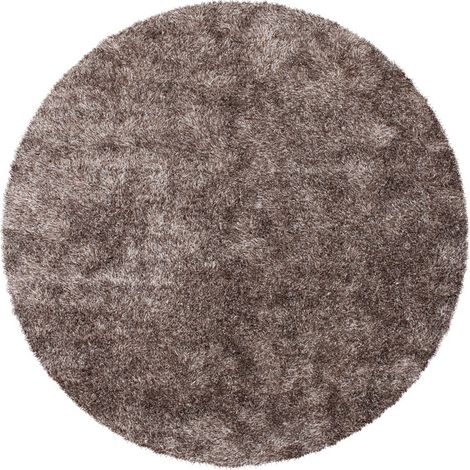 Tappeto Shaggy Diamond tondo grigio antracite (1/4)