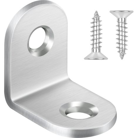 20Pcs Mini Équerre de Fixation Inox 20x20x16mm, Support d'angle Droit en forme de L, Équerre Angle 90 Degrés en Acier, pour la Fixation et la Réparation de Meubles, Renforcer les Joints (1/5)