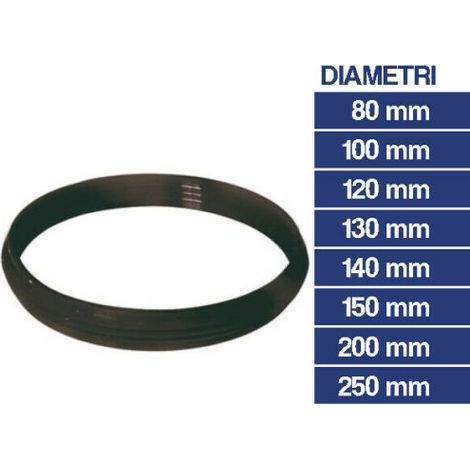 GUARNIZIONE SILICONICA PER TUBO TUBI STUFA PELLET CAMINO CANNA FUMARIA 24434V 80 (24434) (1/2)