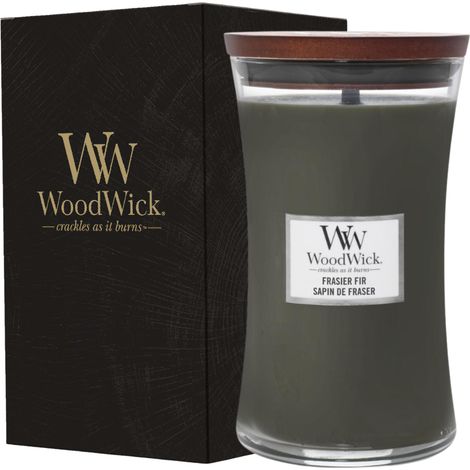 Vela WoodWick Frasier FIR de 609,5 g con caja de regalo. (1/4)