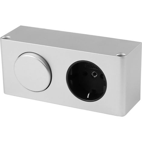 Prise encastrable avec interrupteur, bloc d'alimentation, prise de bureau (Max 250 V),Idéal pour les armoires de toilette et les combinaisons d'éclairage LED pour salle de bain (1/5)