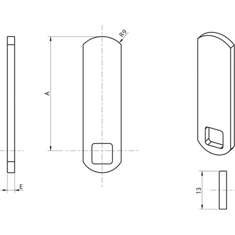 Came / loquet RONIS 1201A (65442) - métal satiné, ép. 13 mm