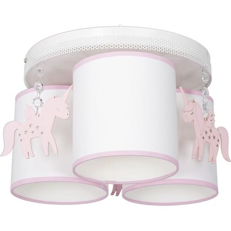 Plafonnier Milagro UNI MLP6493 3x60W E27 rose/blanc