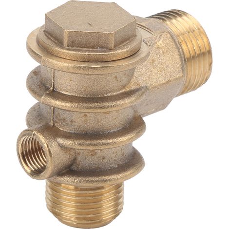 Clapet anti-retour en laiton 1 voie pour compresseur d'air, fileté, accessoire, 1/2x3/4-16x10 (1/5)