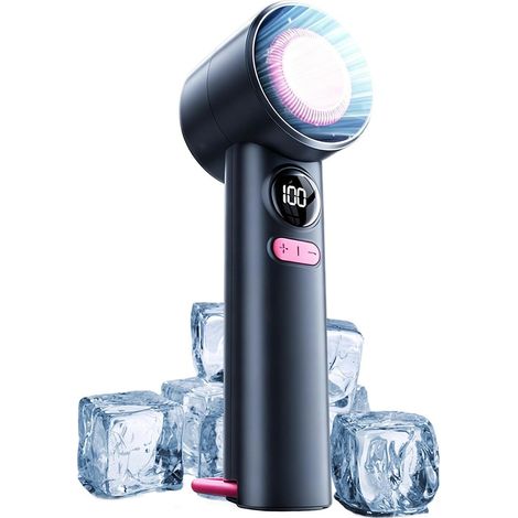 Ventilateur portatif haut de gamme (100 vitesses + affichage numérique) – Mini-ventilateur unisexe pour une utilisation nomade (1/5)